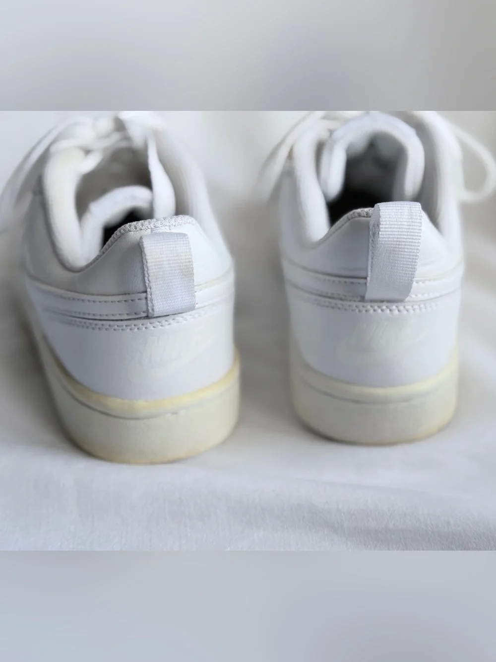 Nike Kids White Low-Top Sneakers with Ivory Sole